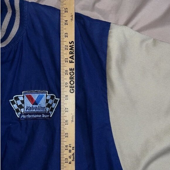 VTG Track Gear Valvoline Racing Jacket Mark Martin #6 Blue Size Large USA Made - Picture 3 of 10